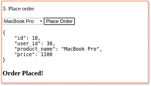 Place orders using UI