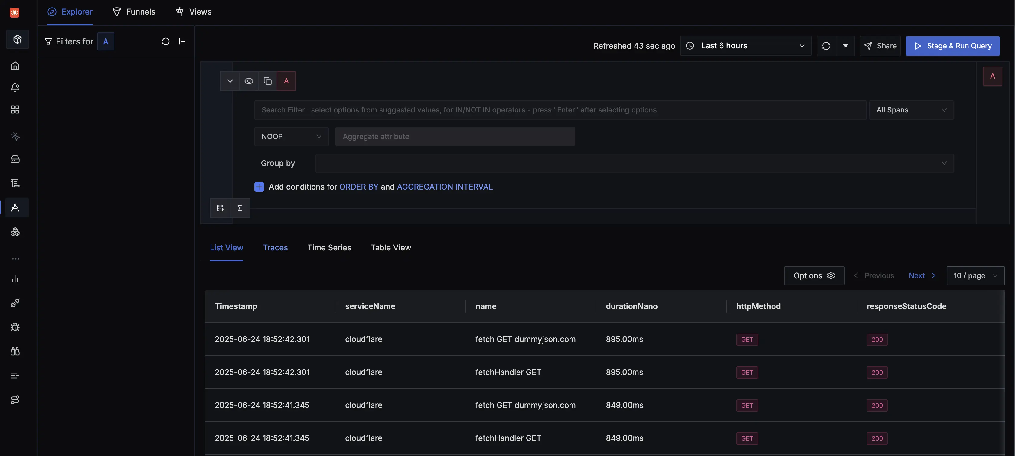 Cloudflare Traces in Traces View
