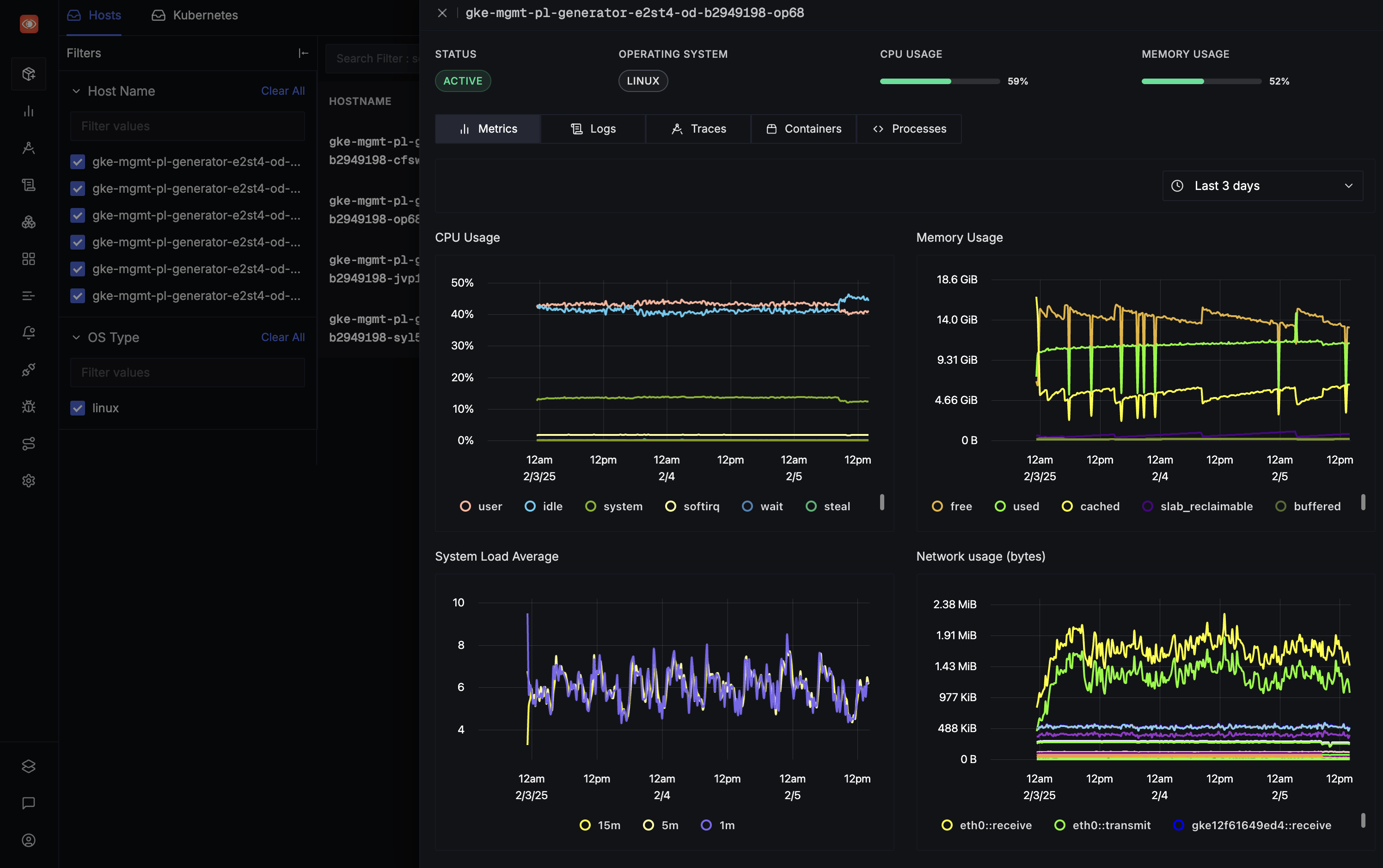 Infrastructure Monitoring Dashboard